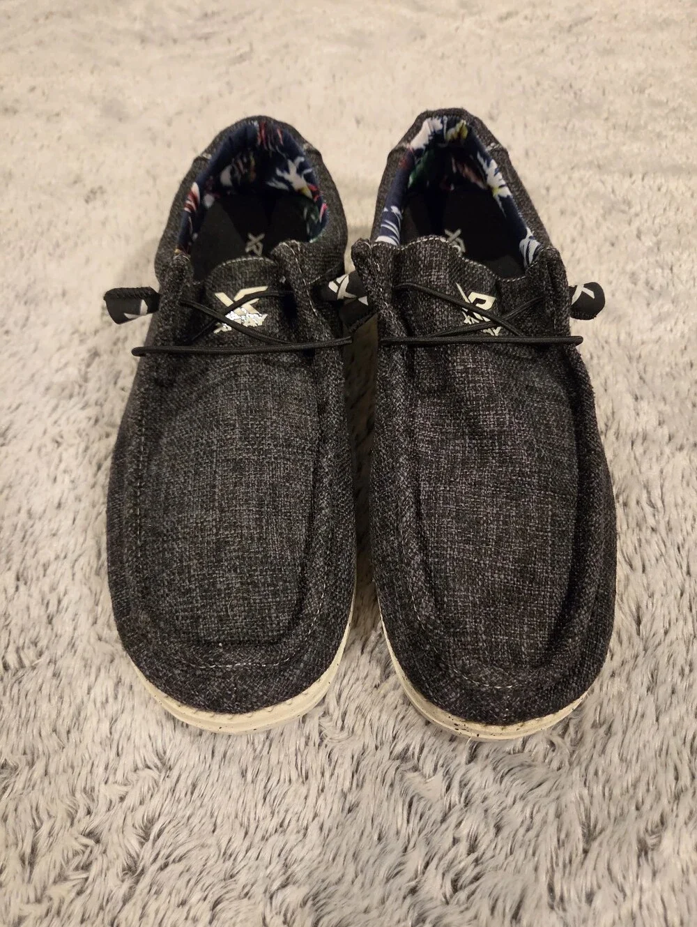 Casual Men's Slip-On Shoes in Charcoal Sz 12